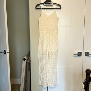 White lace jumpsuit
